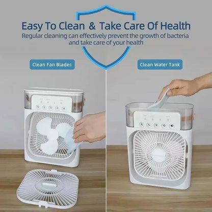 Air Cooler LED Night Light Portable Humidifier Air