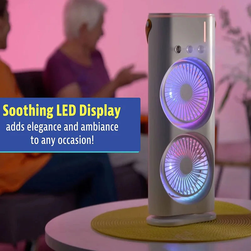 3-hole Double Head Fog Fan Portable air Conditioner USB Cable humidifier