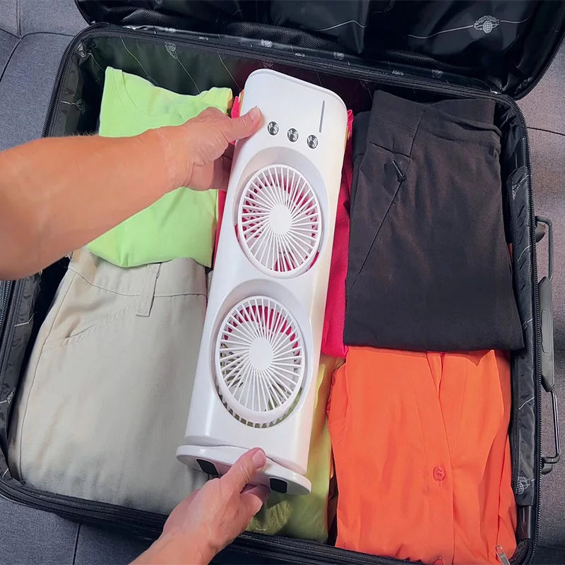 3-hole Double Head Fog Fan Portable air Conditioner USB Cable humidifier