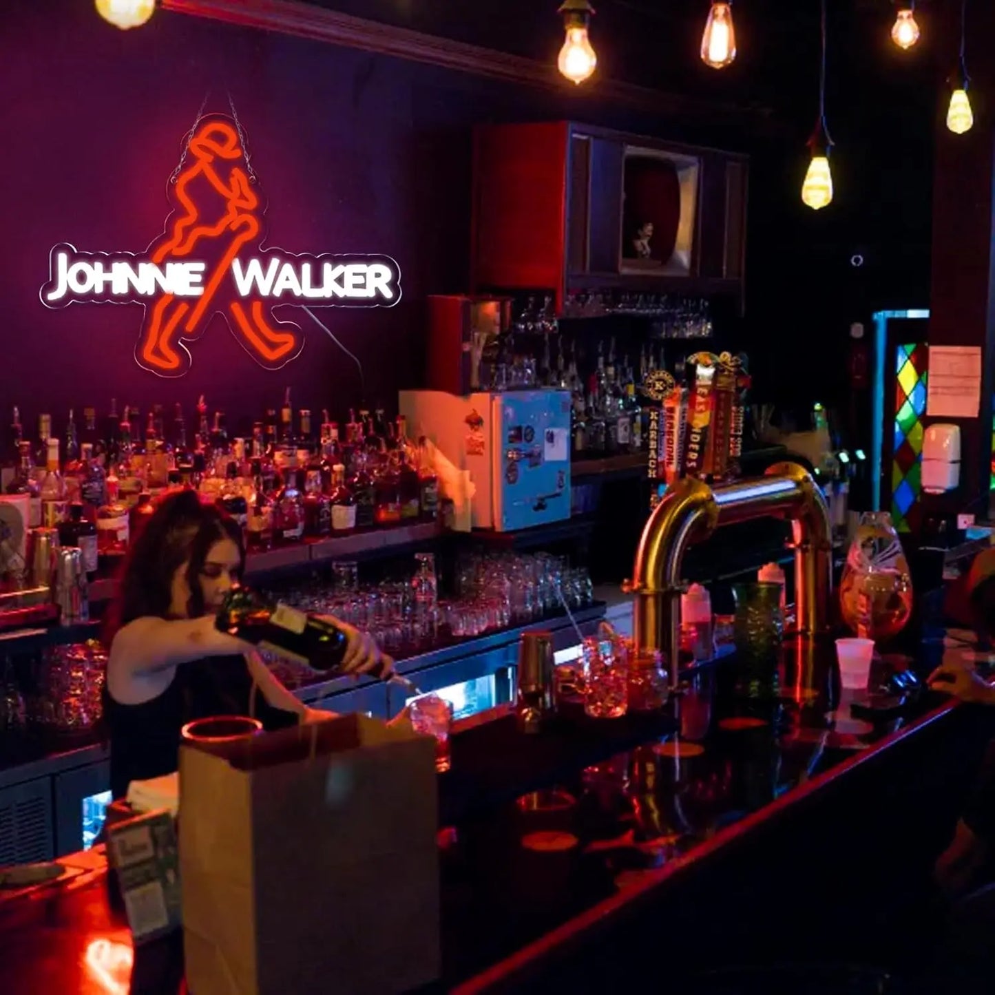 Whisky Neon For Johnnie Walker Bar Pub Led Light