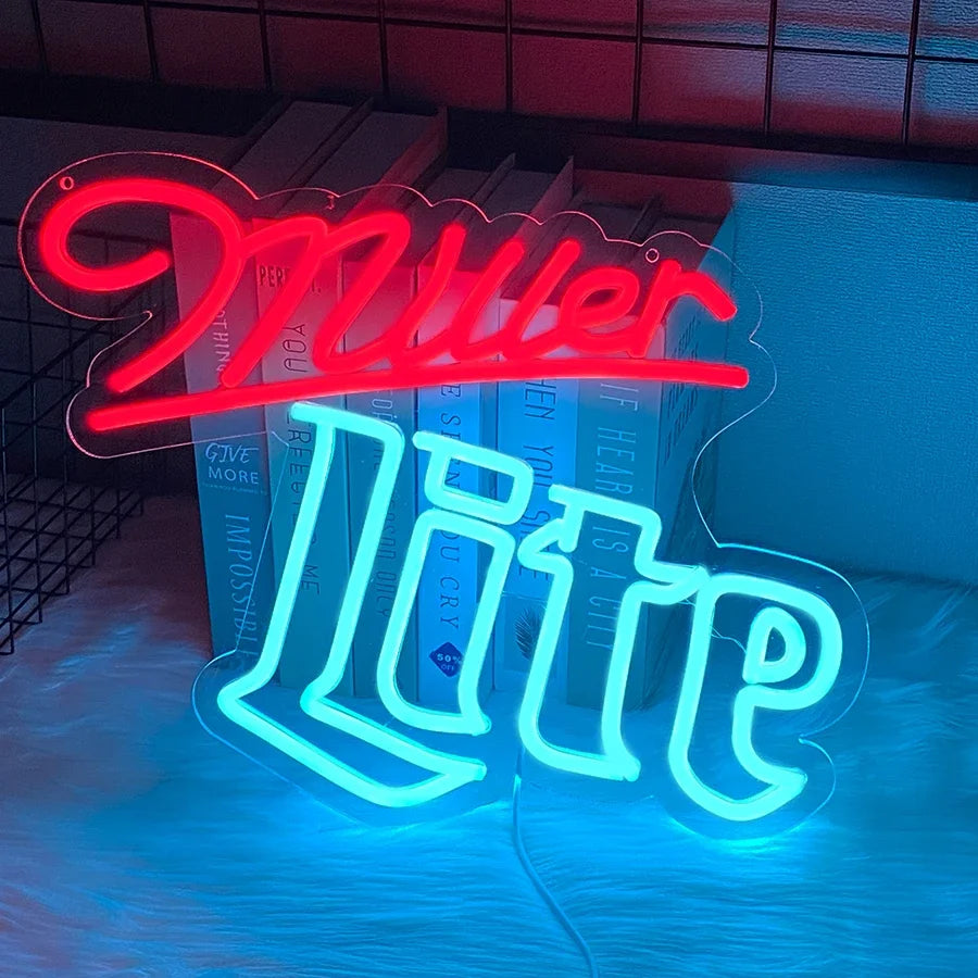 Miller Lite Wall Decor Neon Led