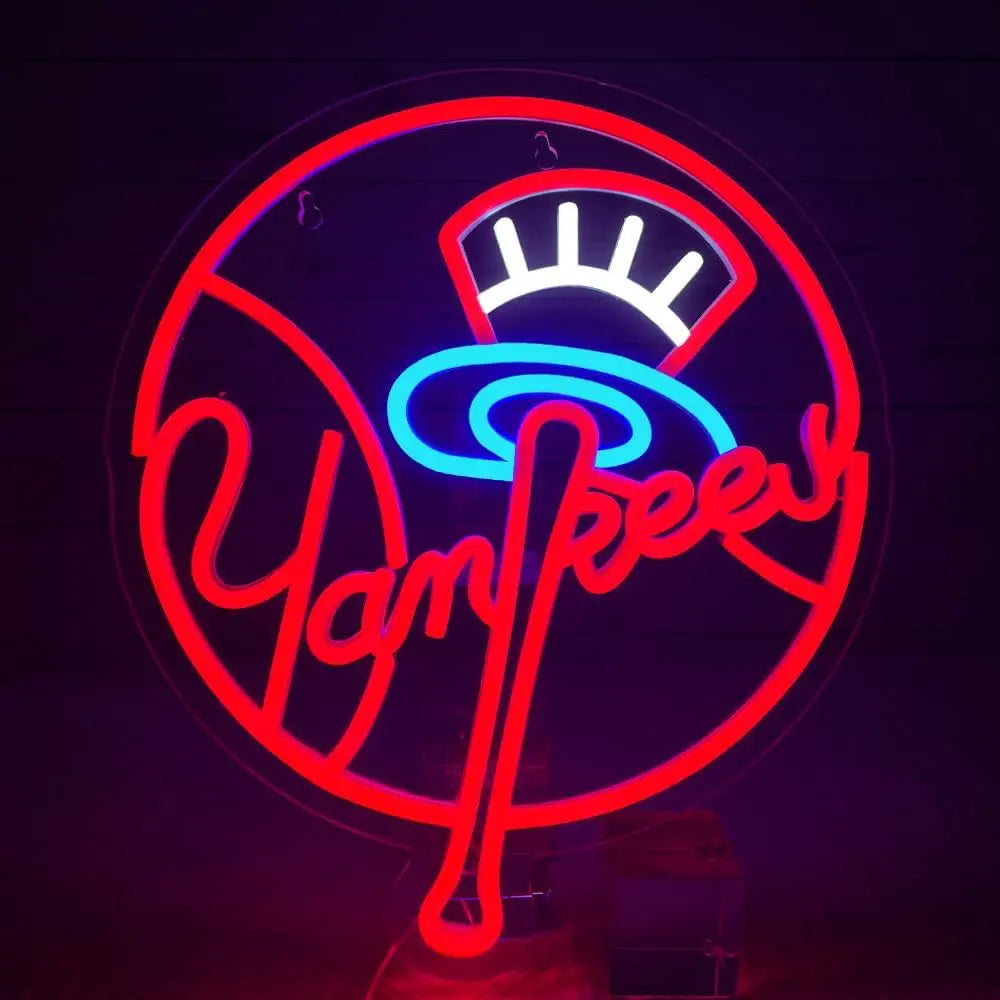 Yankees Baseball USB Powered Led Neon Light Wall