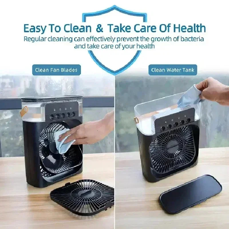 Air Cooler LED Night Light Portable Humidifier Air