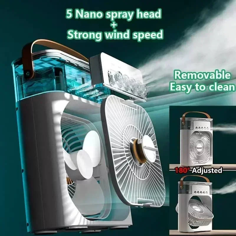 Air Cooler LED Night Light Portable Humidifier Air