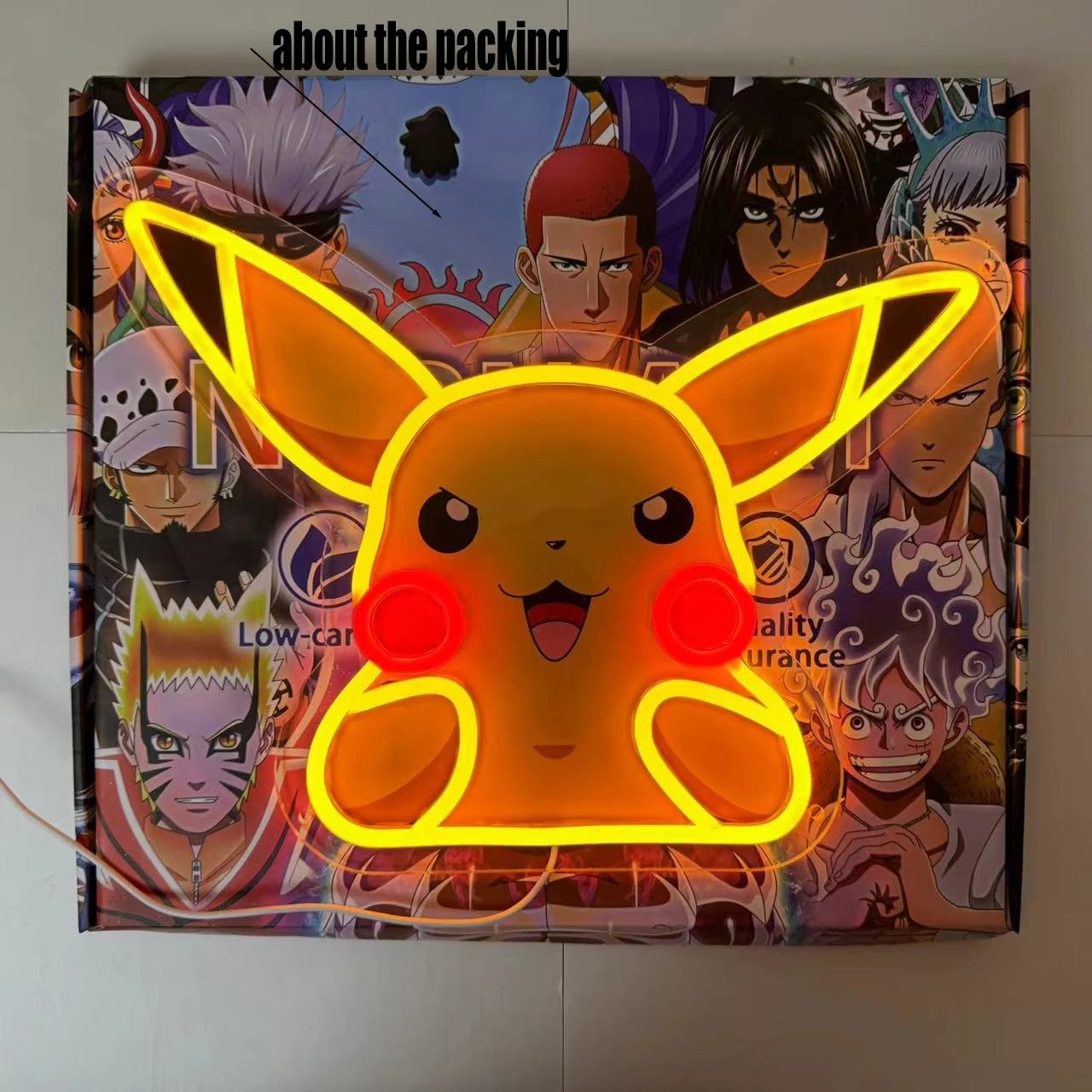 Luce LED al neon in acrilico Pikachu