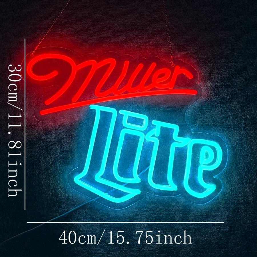 Miller Lite Wall Decor Neon Led