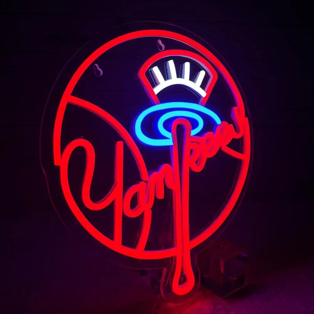 Yankees Baseball USB Powered Led Neon Light Wall