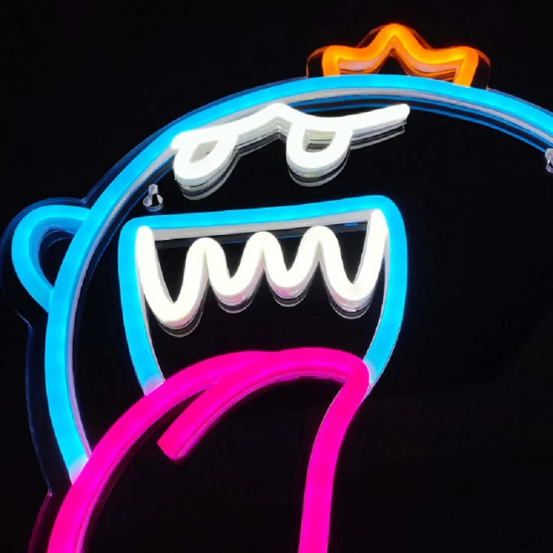 King Boo The Ghost Face LED Neon Light