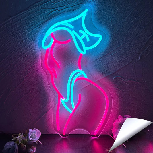 Insegna al neon sexy Insegna al neon a LED rosa per decorazioni da parete per camera da letto, soggiorno, bar, club, sala giochi, regalo per feste, famiglia, amici, compleanno