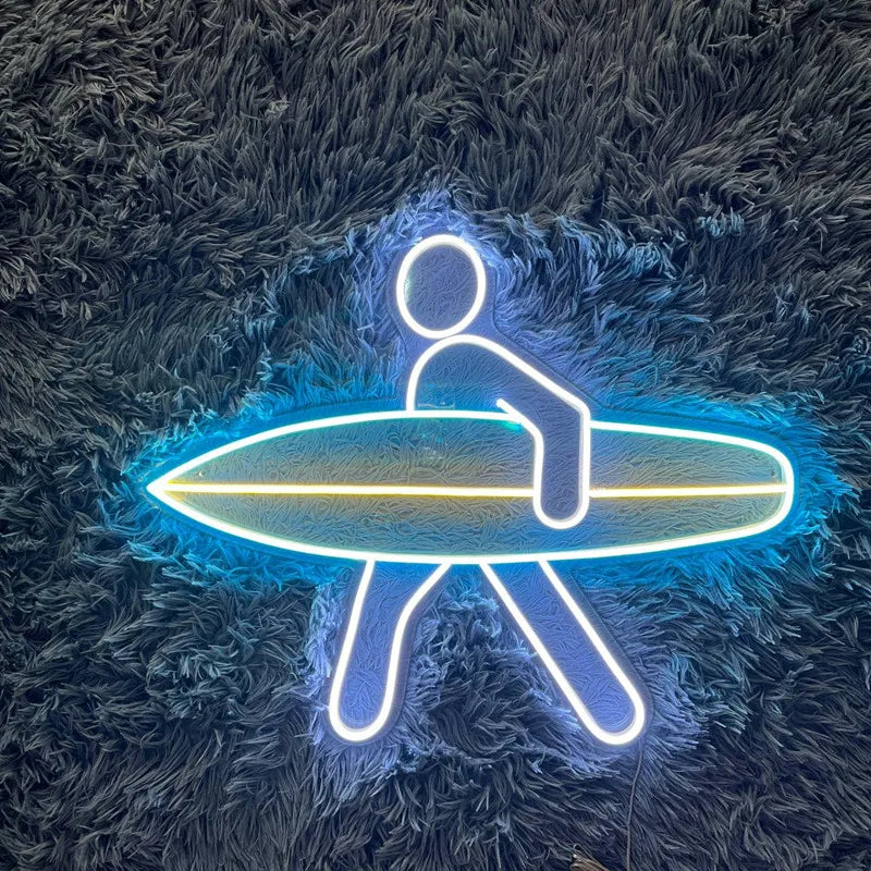 Lampada da surf al neon Surfman